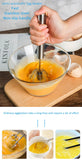 Semi Automatic Mixer Whisk Egg Beater Stainless Steel Manual Hand Mixer Self-Turning Cream Utensils Kitchen Mixer Egg Tools Aimak Store