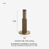 Nurlin Brass  Knurled Door Stops Bathroom Door Room Stopper Heavy Duty Floor Wall Mount Bumper Door Holder Catch Antique Brass Aimak Store