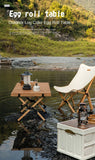 DZ Solid Wood Chicken Roll Table Kutuo Outdoor Folding Table Camping Table Beech Solid Wood Large Log Camping Chicken Roll Table Aimak Store