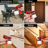 800W Electric Spray Gun Cordless Paint Sprayer 900ml High Power Electric Paint Gun for Furniture Cabinets Fence Walls Door Aimak Store