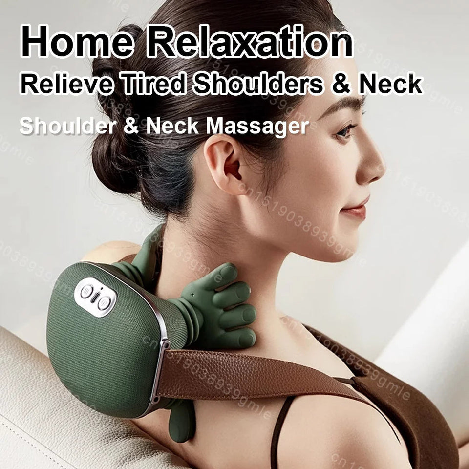 N7 Master Hand Shoulder and Neck Massager Cervical Spine Massager Trapezius Neck Massager Hot Compress Electric Cervical Aimak Store
