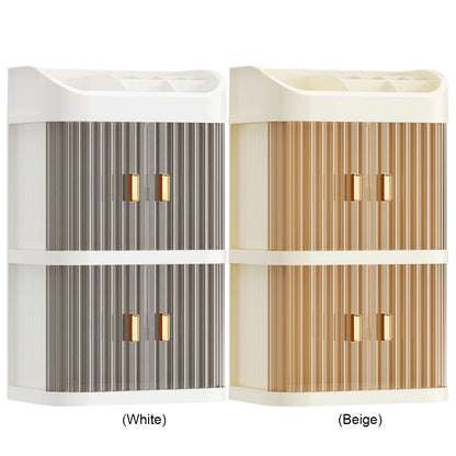 3-Layer Makeup Storage Organizer Makeup Organizer Box Bathroom Beauty Standing Organizer for Bathroom Countertop Vanity