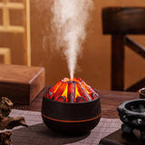 2024 New 300ML Artificial Charcoal Fire Air Humidifier Aroma Diffuser Mist Sprayer Mini Diffuser with Night Light for Home Aimak Store