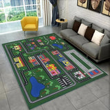 Child Playmat Highway City Traffic Playroom Area Rug Large Carpet Rug for Living Room Bedroom Decor Kids Play Non-slip Floor Mat Aimak Store
