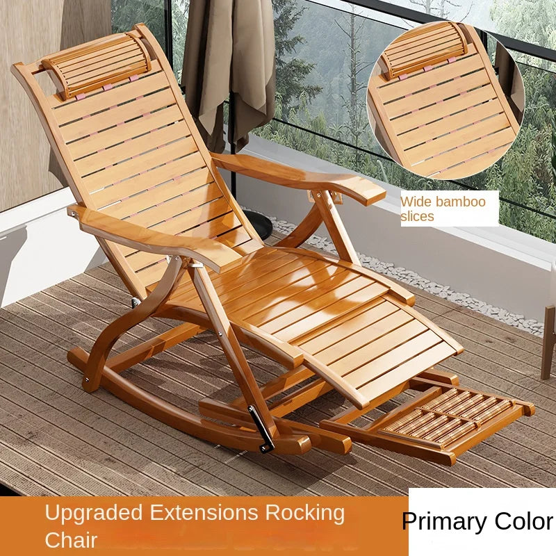 Folding Rocking Chair Lazy Lunch Break Balcony Lazy Leisure Nap Easy Chair For Home Use Sillon Plegable Katlanabilir Aimak Store