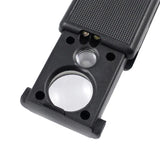 30X 60X Pocket Jewelry Magnifier Slide Out Illuminated Magnifying Glass with LED UV Light Handheld Loupe Lens For Diamond Coins Aimak Store