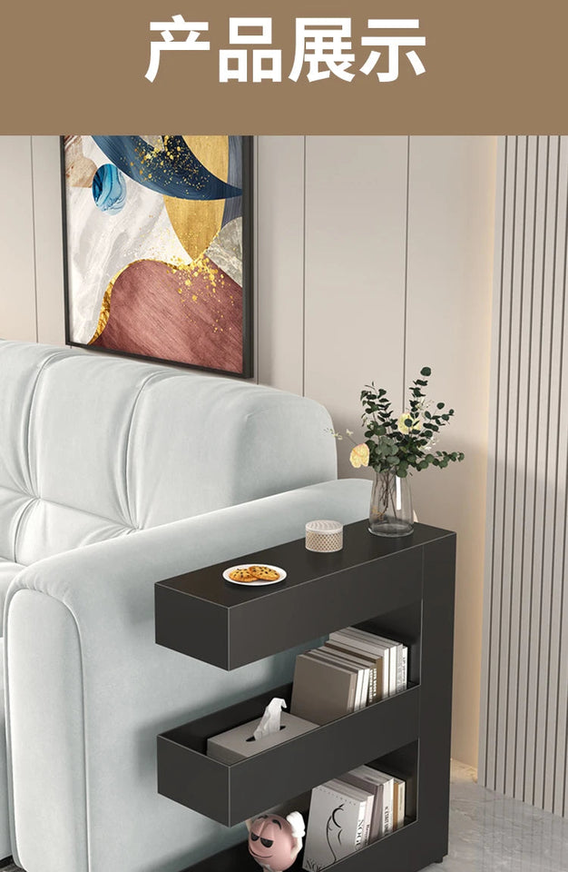 Nordic Space-saving Iron Art Coffee Table Home Living Room Furniture Gap Bookshelf Floor-to-ceiling Bay Window Storage Rack Aimak Store