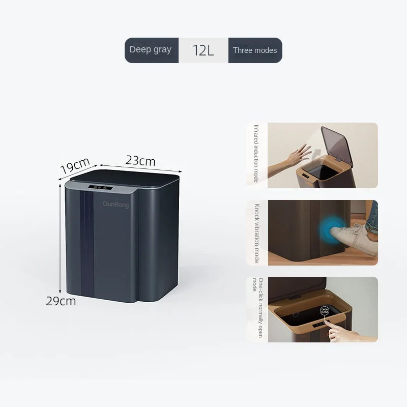 12-14-17-20L Smart Trash Can Automatic Sensor Garbage Can For Bathroom Kitchen Garbage Cube Living Room Recycle Bins Home Access Aimak Store