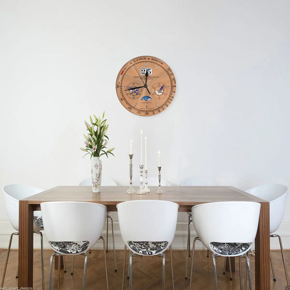 Lange & Sohne Datograph Dial Clock Wall Clock Modern 3D for Home Office Hotel Restaurant School Decoration Aimak Store