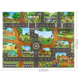Children Playmat Activity Surface Waterproof Map Kids Animal Road Toy Baby Dinosaur Road Portable Carpet Farm Road Non-Toxic Mat Aimak Store