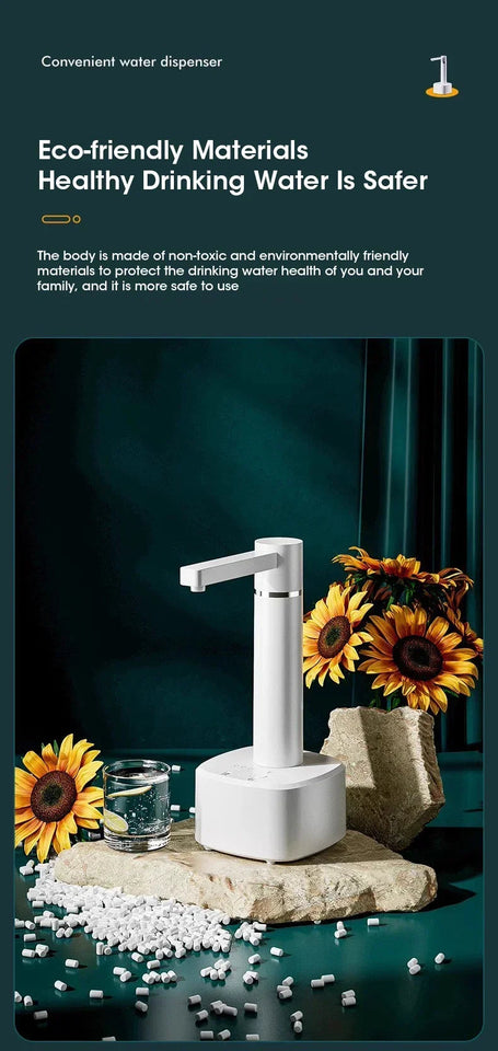 3-gear Electric Water Gallon Bottle Automatic Water Dispenser USB Pump Dispenser Water Bucket Suction Device, Desktop Water Pump Aimak Store