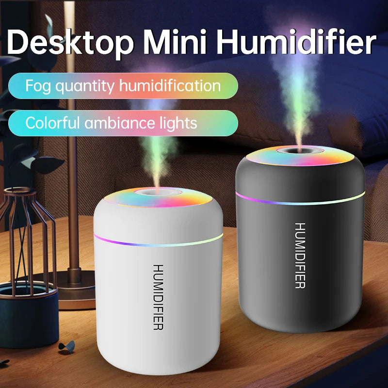 180ML Mini Air Humidifier USB Electric Aroma Diffuser Essential Oil Purifier Aromatherapy Mist Maker Lights For Car Home Bedroom Aimak Store