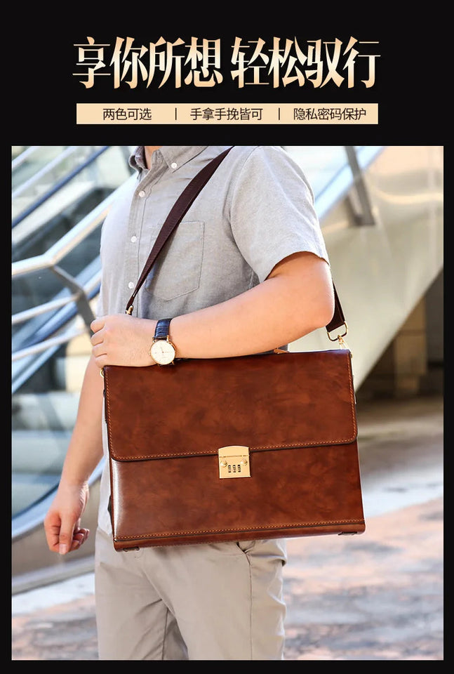 Men's High Quality Business Briefcase Crossbody Shoulder Messenger Bags Male Office Handbag Laptop Bags Bolsos Para Hombre Aimak Store