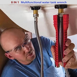 Multi functional sink wrench, card insertion eight in one wrench, faucet bathroom wrench, new installation tool Aimak Store