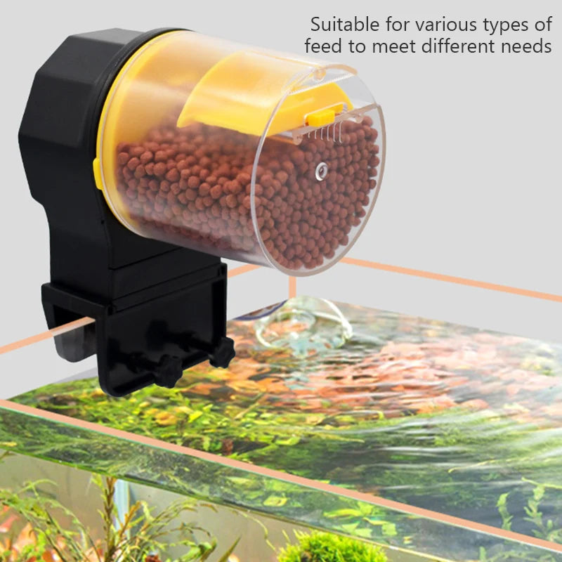 Automatic Fish Tank Feeder Intelligent Timing Automatic Feeder Aquarium Goldfish Feeder Large Capacity Goldfish Aquarium Feeder Aimak Store