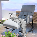 Modern Folding Rocking Chair for Adults Luxury Lite Recliner with Adjustable Backrest Balcony Lounges, Living Rooms Relaxation Aimak Store