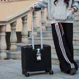 New Front Opening Lid Suitcase Multifunctional Mini Luggage Aluminium Frame 18/20 Boarding Box Trolley Case Cabin Bag Aimak Store
