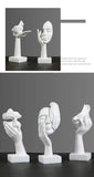 Resin Abstract Mask Statues European Miniature Figurines for Interior Home Office Study Desktop Figure Ornament Decor Gift Aimak Store