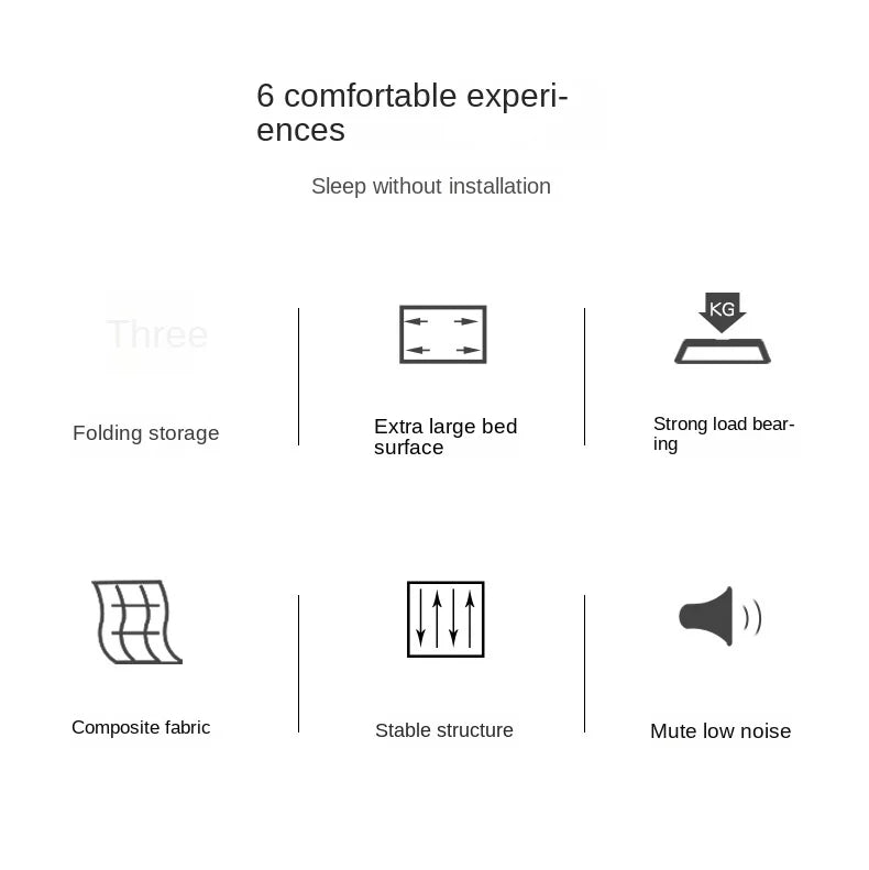 Upholstered Folding Bed Office Lunch Break Sheet People Home Nap Bed Dormitory Simple Bed Reinforcement Escort Hard Board Bed Aimak Store