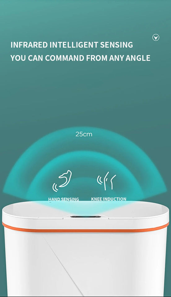 15L Aromatherapy Smart Sensor Trash Can Garbage Bin Electronic Trash Bin Narrow Toilet Rubbish Wastebasket for Home Kitchen Bath Aimak Store