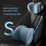 Ergonomic Memory Foam Car Seat Cushion - Lumbar Support & Neck Pillow For All-Season ComfortSynthetic Fiber Car Accessories Aimak Store