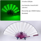 Luminous Folding LED Fan Dancing Light Fan Flashing For Night Music Show Rave Festival Accessories Glowing In The Dark Party Aimak Store
