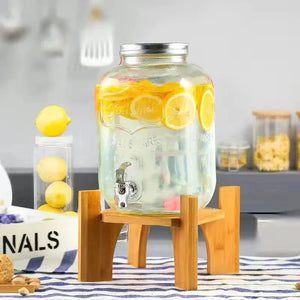 4L Large Drink Dispenser Sealed Drink Lemonade Dispenser Jar With Faucet Cocktail Wine Drinker Parties Juice Can Container Aimak Store