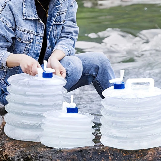 Outdoor Folding Square Water Bag, Car Portable Thickened Bucket, Field Drinking Water Storage Tank
