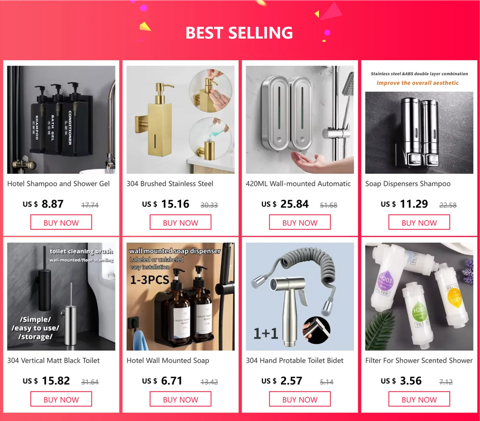 1-3pcs Wall Mounted Square Manual Liquid Soap Dispensers Shampoo Container Soap And Gel Dispenser Bathroom Accessories 500ML Aimak Store