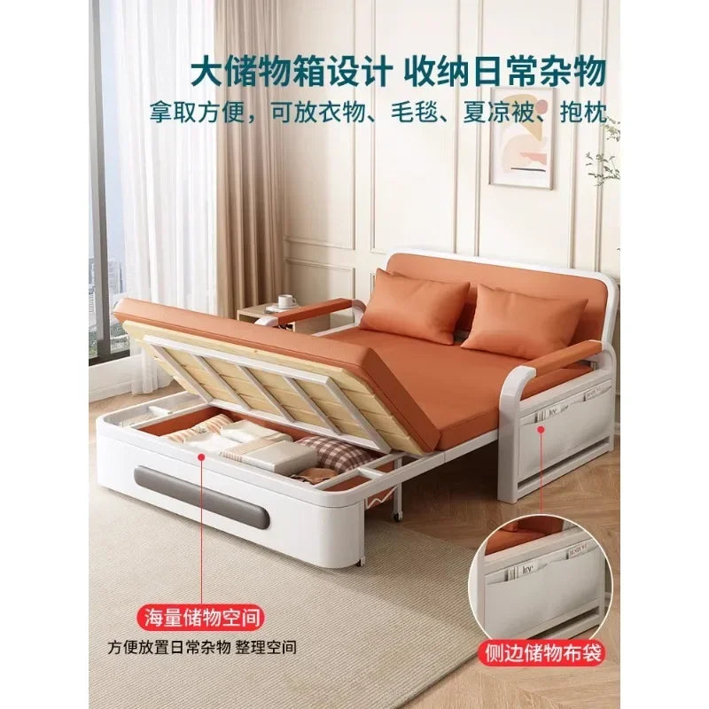 2025 New 1.2 Multi functional single double bed room sofa bed folding dual-use Internet new living room On Sale Aimak Store