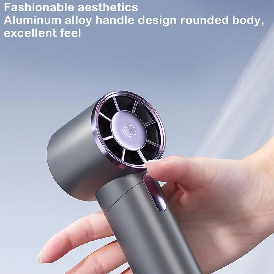 Handheld Fan Rechargeable Silent Small Handheld Fan Portable Personal Fan Quick Charging Personal Cooling Fan Small Personal Fan Aimak Store