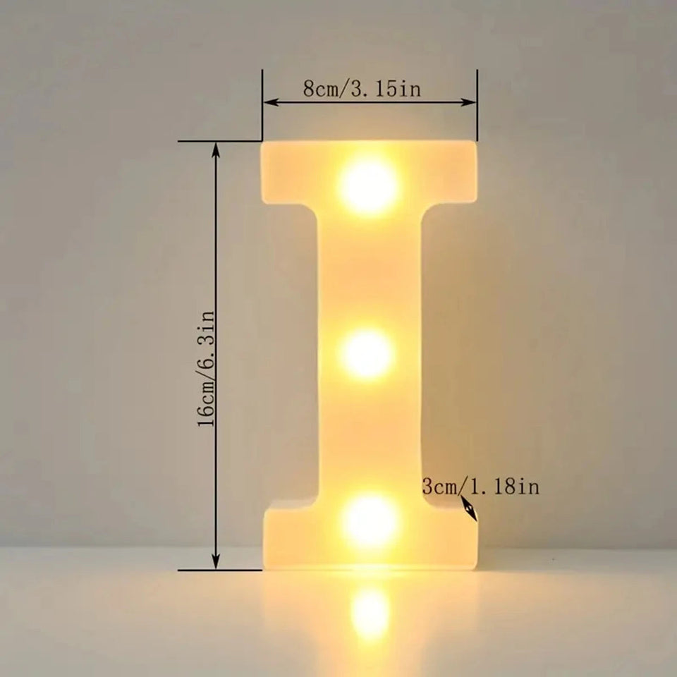 1pc White Decorative Led Light Up 6.3'' Number Letters Sign Night Lights Marquee For Home Wedding Party Birthday Christmas Decor Aimak Store