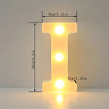 1pc White Decorative Led Light Up 6.3'' Number Letters Sign Night Lights Marquee For Home Wedding Party Birthday Christmas Decor Aimak Store