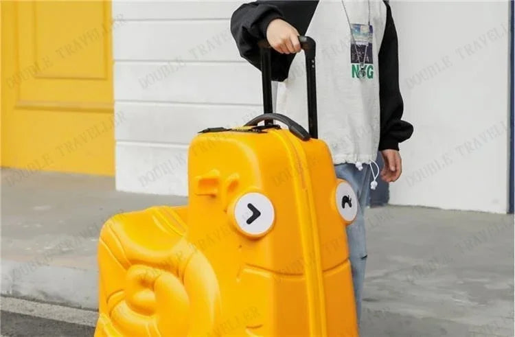 Cartoon children's trolley case Rideable Universal wheel children's travel password case Large capacity children's luggage Aimak Store