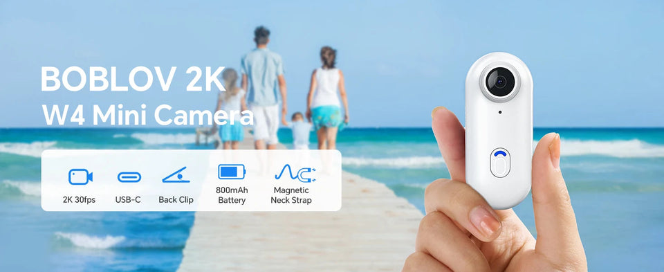 BOBLOV Wearable Cam Mini Body Camera W4 2K 360°Rotatable Clip & Magnetic Clip 2H Recording for Traveling Bike Cameras Aimak Store