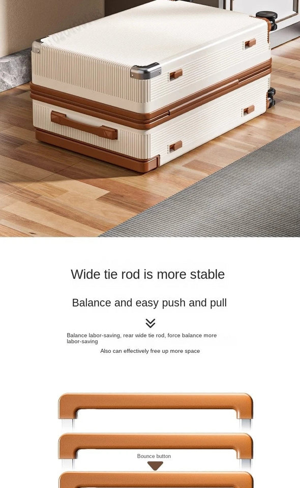 18-28Inch Wide Trolley Suitcase Mute Brake Wheels USB Port Password Boarding Box Multifunctional Large Capacity Suitcase Aimak Store