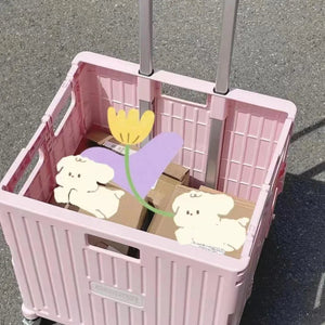 Folding Supermarket Shopping Hand Cart Trolley Convenient Stair Climber Foldable Cart with Wheels for Groceries Outdoor Camping Aimak Store