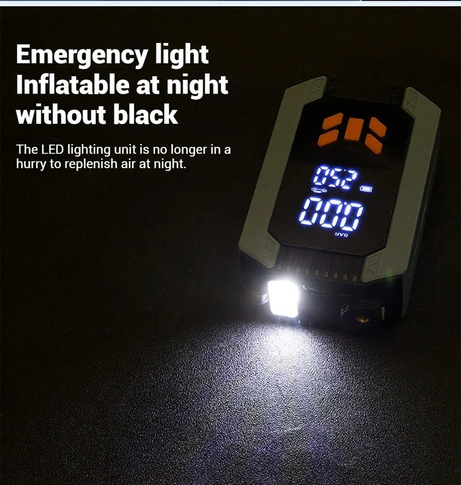 7 in 1 Car Tyre Inflator Inflatable Pump Electric Pump Car Jump Starter Battery Starting Portable Air Compressor Emergency Power Aimak Store