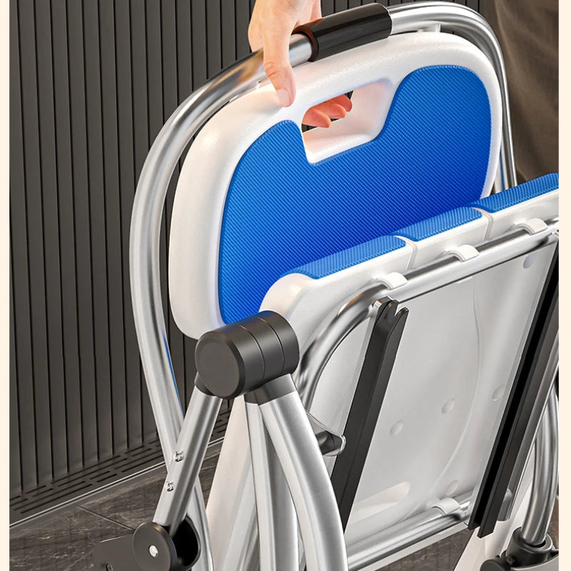Bathroom Chair for Elderly with Backres Folding Shower Seat for Safety Non-Slip Locking Ideal for Senior Citizen Pregnant Women Aimak Store