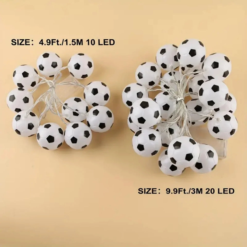 1pc 10/20LED Football String Lights Creative Atmosphere Lamp Battery Powered For Restaurants Window Displays Room Holiday Decor Aimak Store
