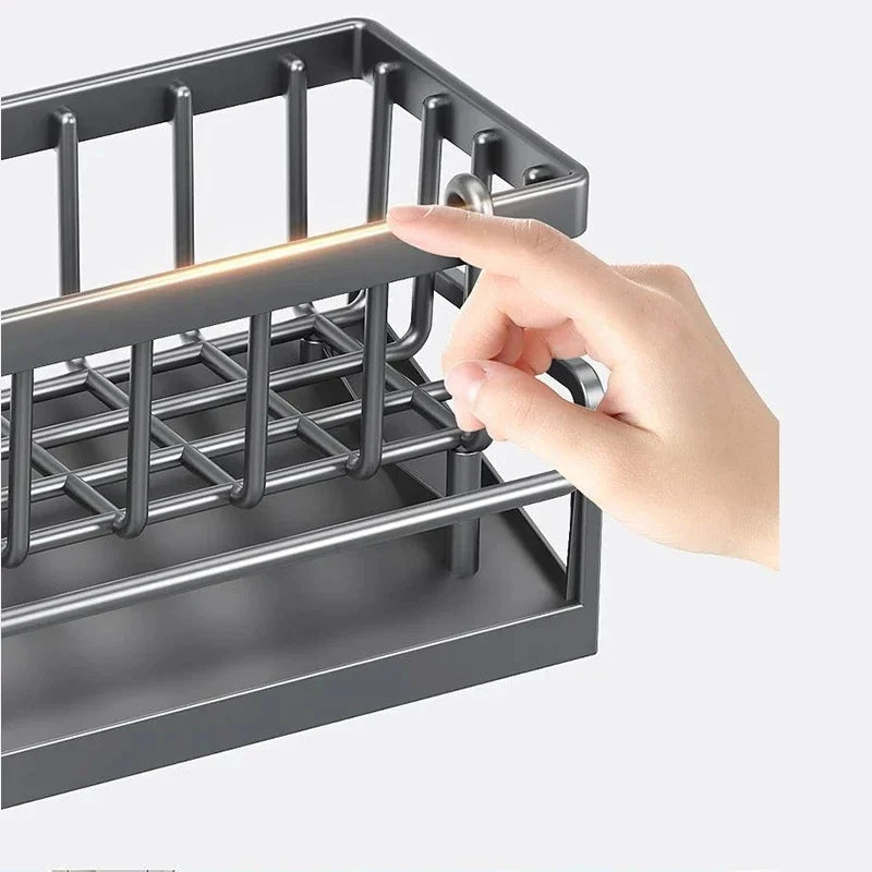 Kitchen Sink Drain Rack Organizer ABS Plastic Self-draining Sink Shelf Soap Sponge Holder Dishcloth Towel Rack filter basket Aimak Store