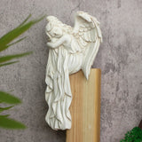 1-piece charming left angel door frame ornaments statue, exquisite resin sleeping angel sculpture Aimak Store