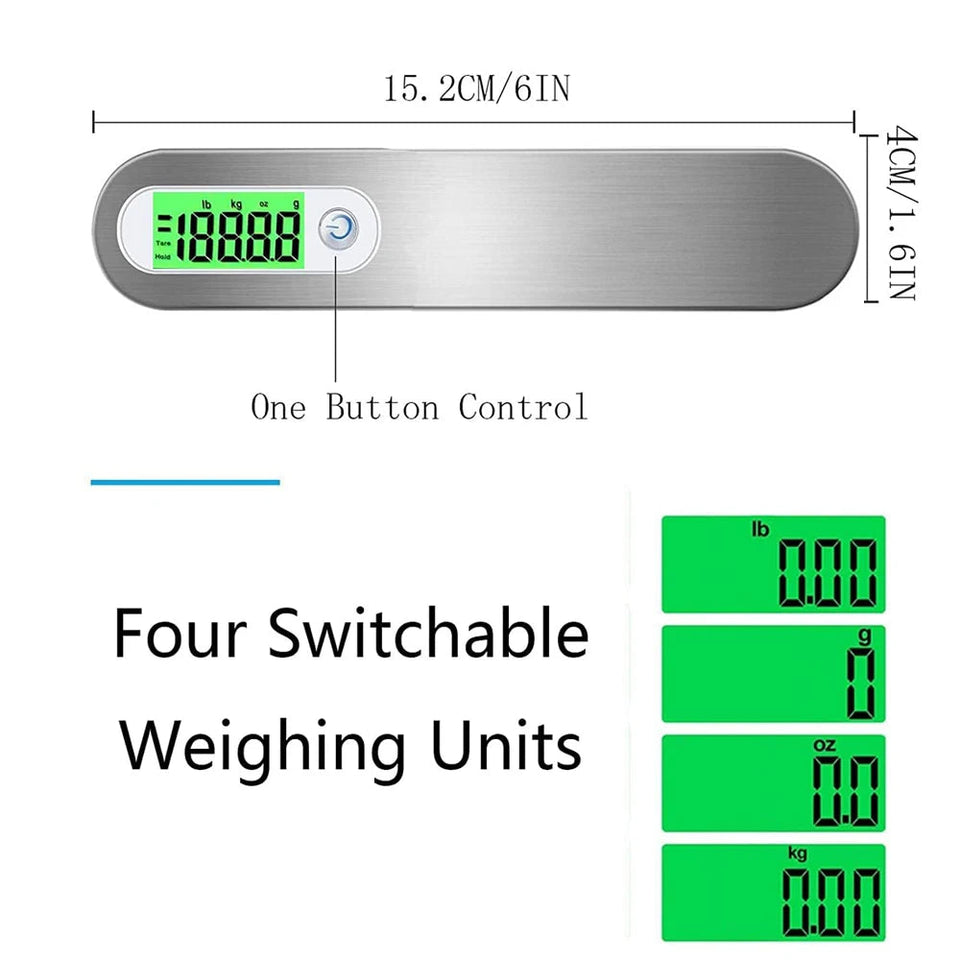 110lb/50kg Portable Electronic Hand Luggage Scale LCD Digital Display Balance Scale Suitcase Travel Weighs Baggage Weight Tool Aimak Store