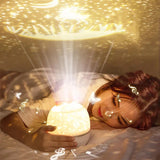 Crown Star Light Projection Rotating Star Bedroom Ceiling Atmosphere Night Lamp Stars Childrens Birthday Gift with Films Sheet Aimak Store