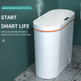 15L Aromatherapy Smart Sensor Trash Can Garbage Bin Electronic Trash Bin Narrow Toilet Rubbish Wastebasket for Home Kitchen Bath Aimak Store