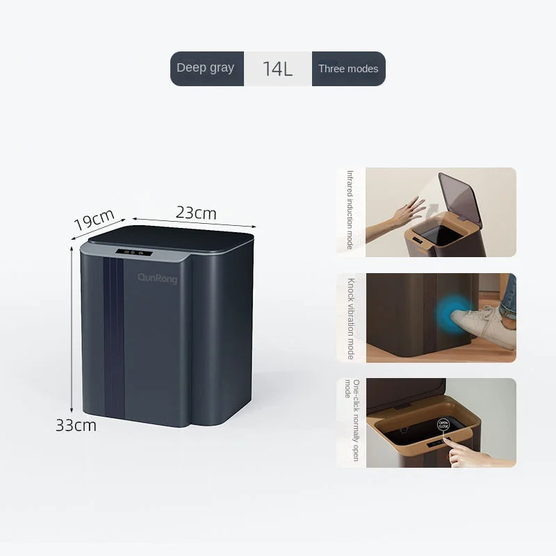 12-14-17-20L Smart Trash Can Automatic Sensor Garbage Can For Bathroom Kitchen Garbage Cube Living Room Recycle Bins Home Access Aimak Store