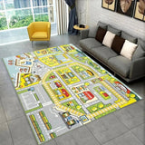Child Playmat Highway City Traffic Playroom Area Rug Large Carpet Rug for Living Room Bedroom Decor Kids Play Non-slip Floor Mat Aimak Store