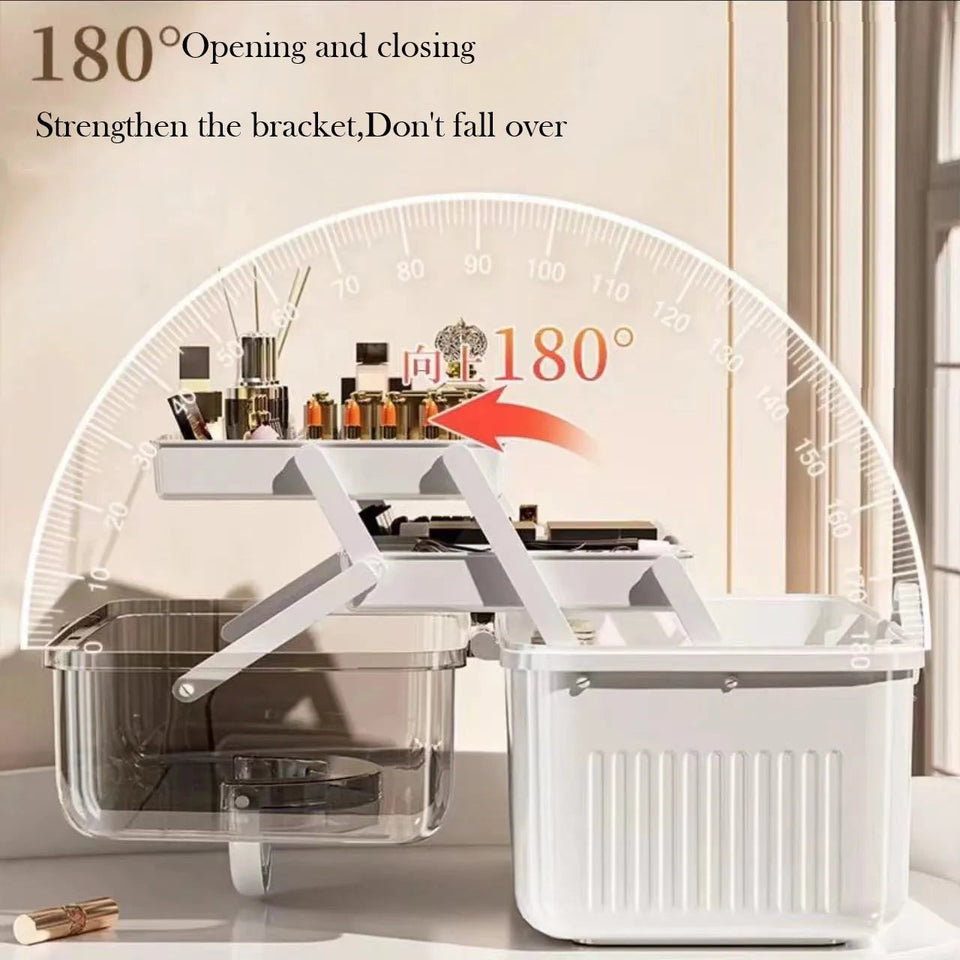 Art Craft Organizer Storage Box with 3 Layers Plastic Tool Box with Handle for Sewing Cosmetic Storage Box Portable Medicine Box Aimak Store