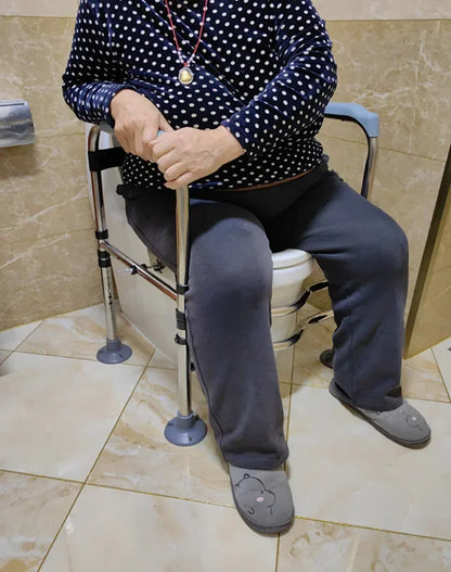 Non Slip Bathroom Armrest Easy To Install Toilet Chair Stainless Steel Lavatory Support Frame Foldable Safety Shower Seat