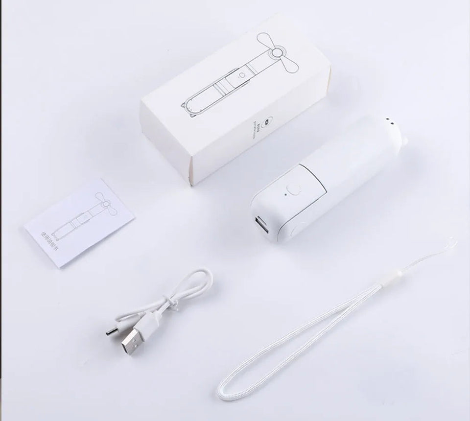 Portable Fan 2000mAh USB Rechargeable 3 Speed Mini Handheld Foldable Fan Hand Held Small Pocket Travel Fan with Handy Power Bank Aimak Store